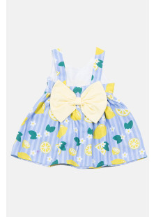 TRAX light blue baby sleeveless dress with hair ribbon 49026