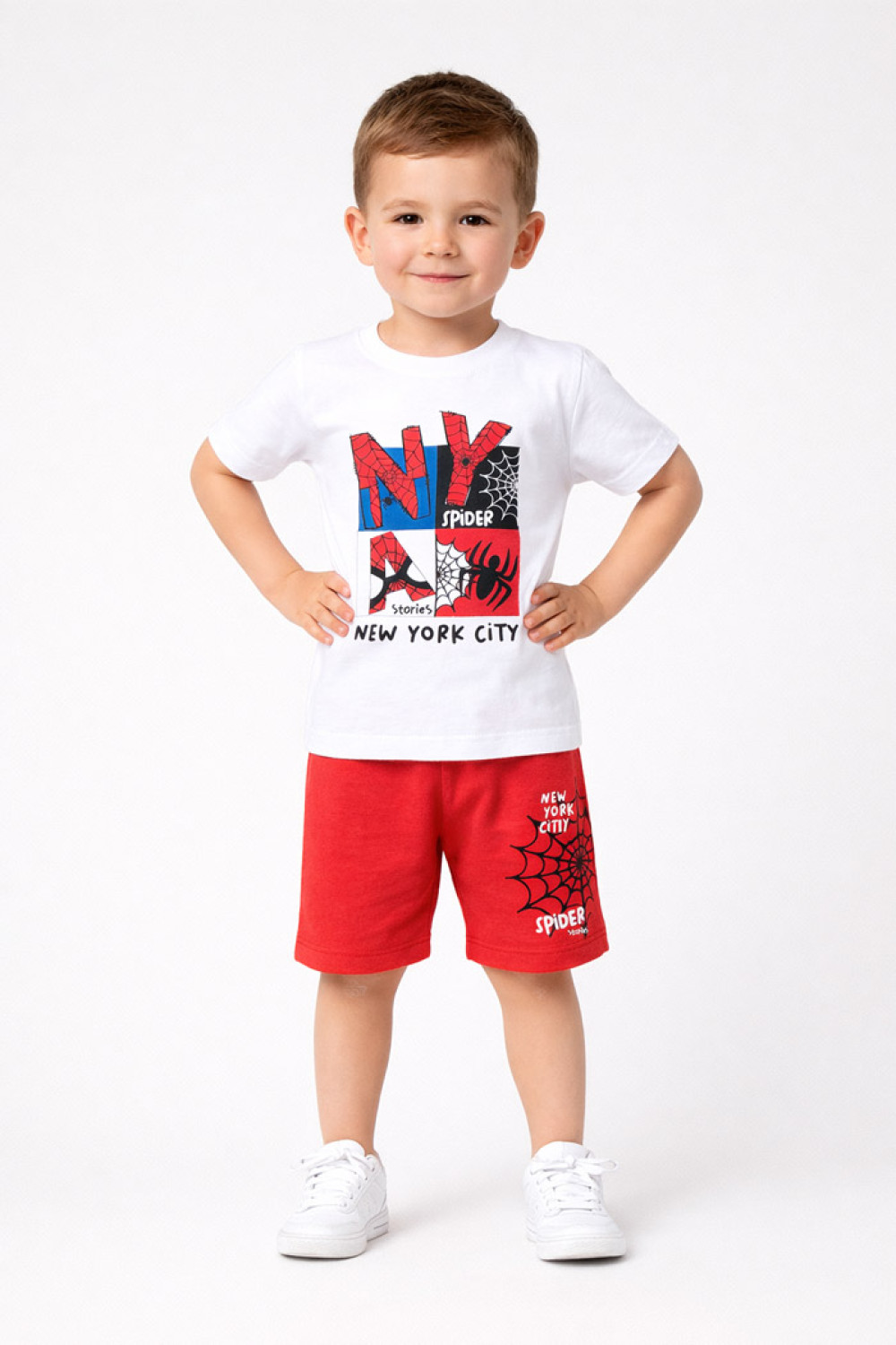 TRAX white boys' summer set 49447-2