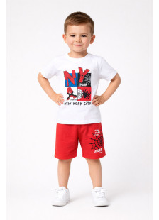 TRAX white boys' summer set 49447-2