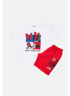 TRAX white boys' summer set 49447-2