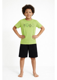 Pretty Baby lime green boys' pyjamas with short-sleeved top and shorts