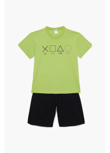 Pretty Baby lime green boys' pyjamas with short-sleeved top and shorts