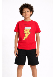 Red Pretty Baby boys' pyjamas with short-sleeved top and shorts