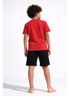 Red Pretty Baby boys' pyjamas with short-sleeved top and shorts