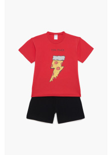 Red Pretty Baby boys' pyjamas with short-sleeved top and shorts