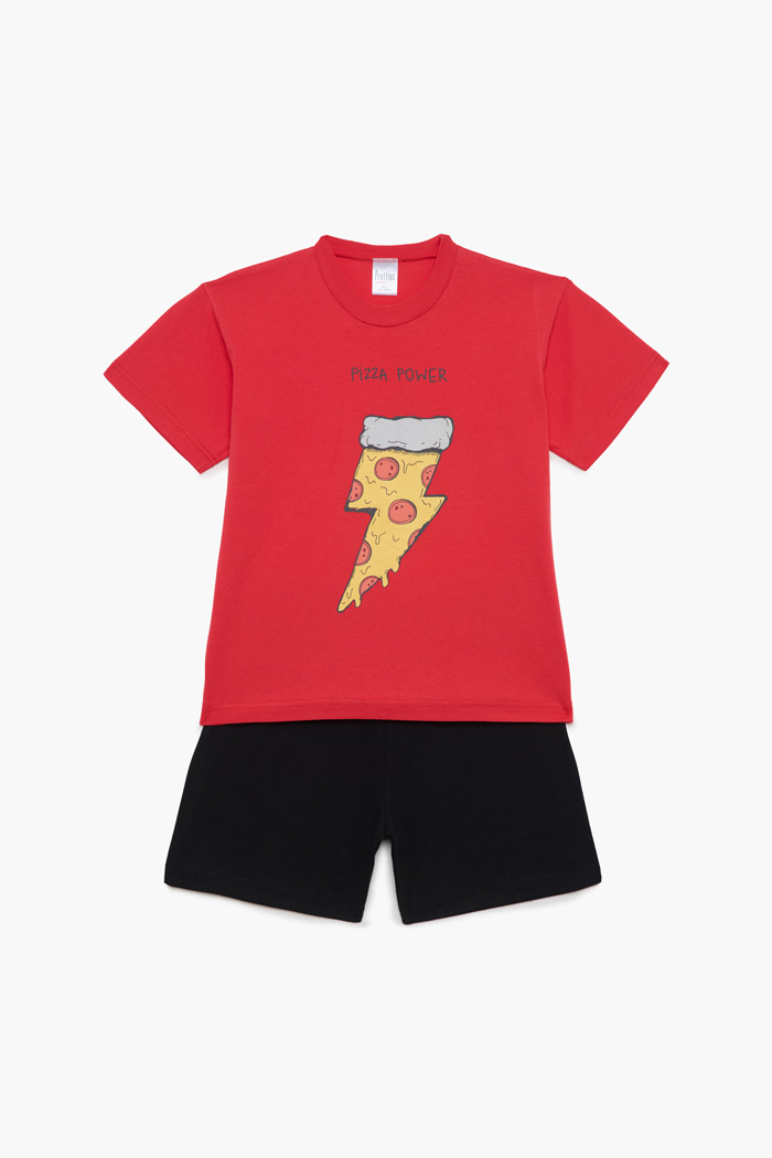Red Pretty Baby boys' pyjamas with short-sleeved top and shorts