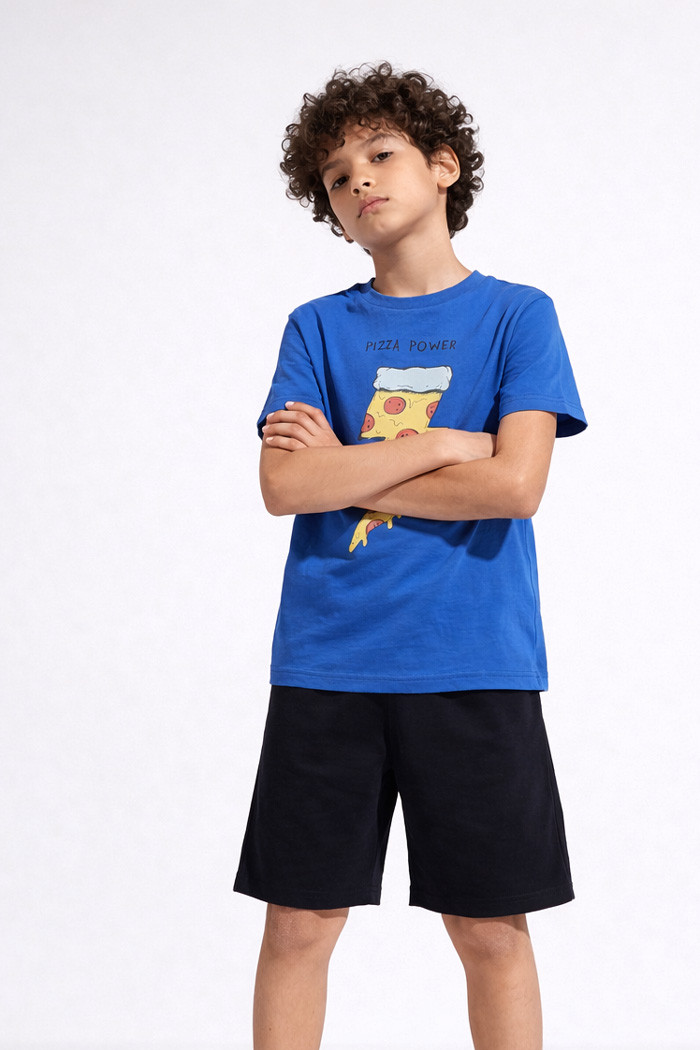 Royal blue Pretty Baby boys' pyjamas with short-sleeved top and shorts