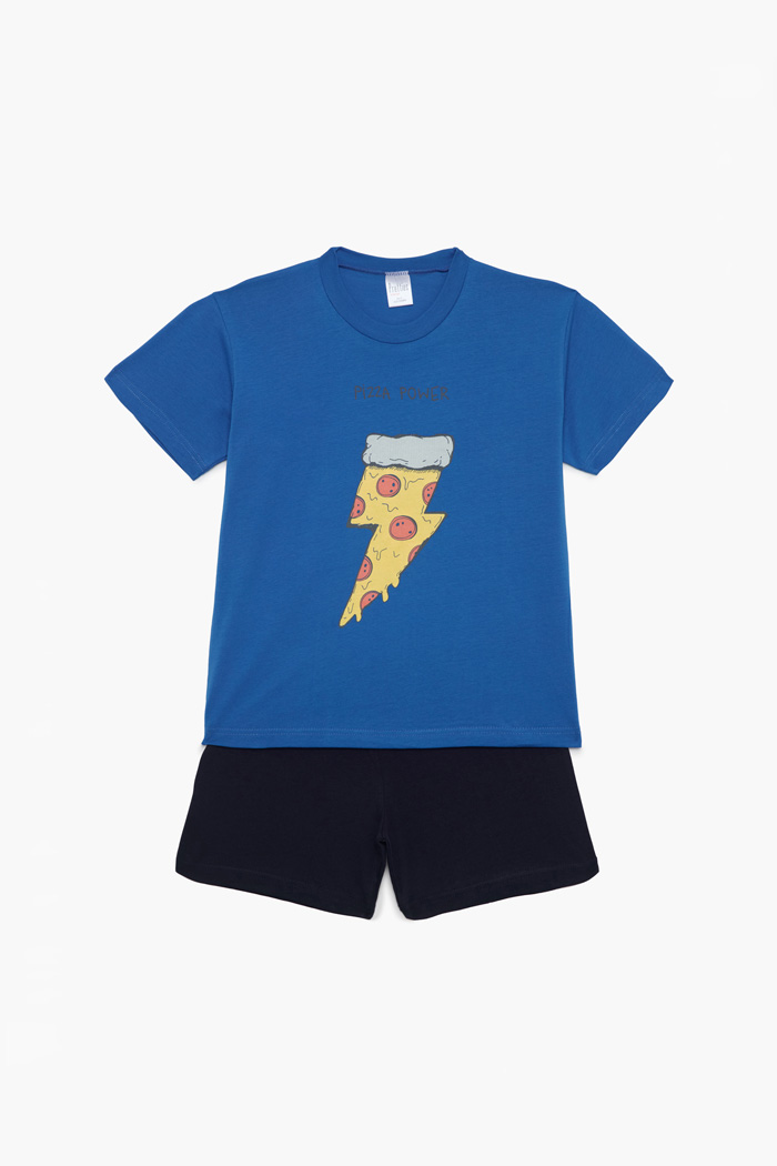 Royal blue Pretty Baby boys' pyjamas with short-sleeved top and shorts