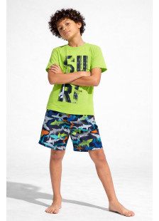 Pretty Baby lime green boys' pyjamas with short-sleeved top and shorts