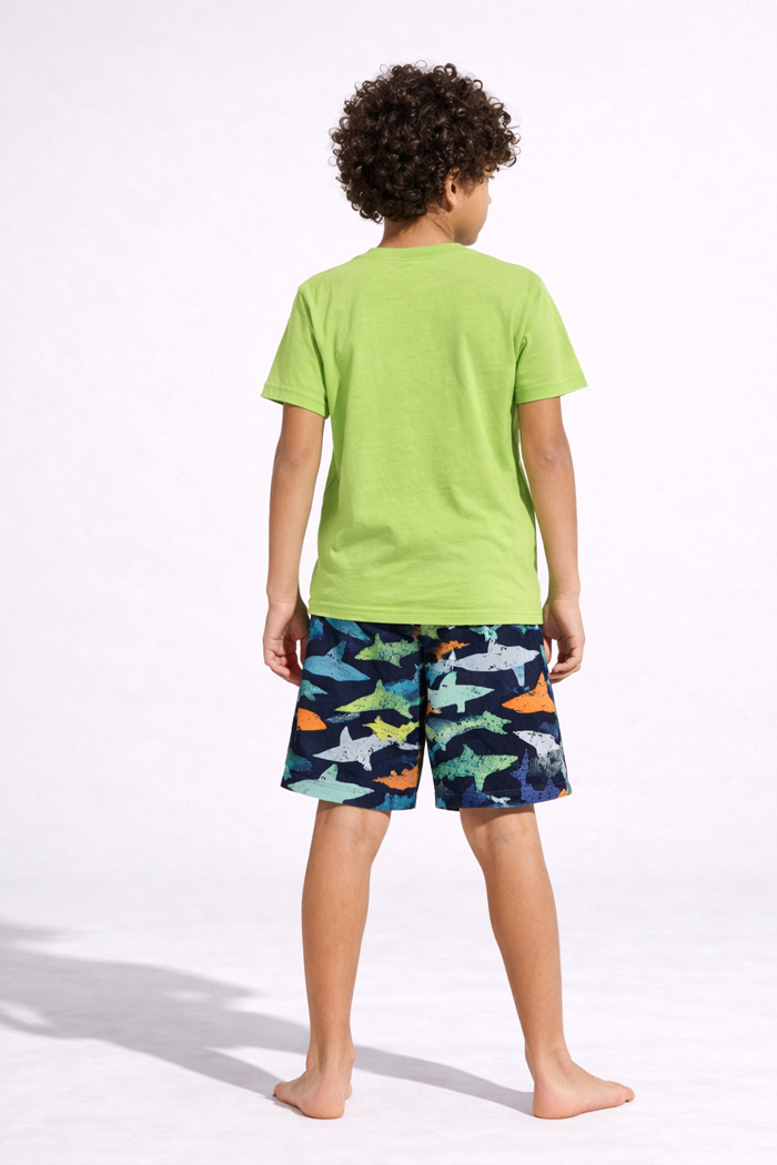 Pretty Baby lime green boys' pyjamas with short-sleeved top and shorts