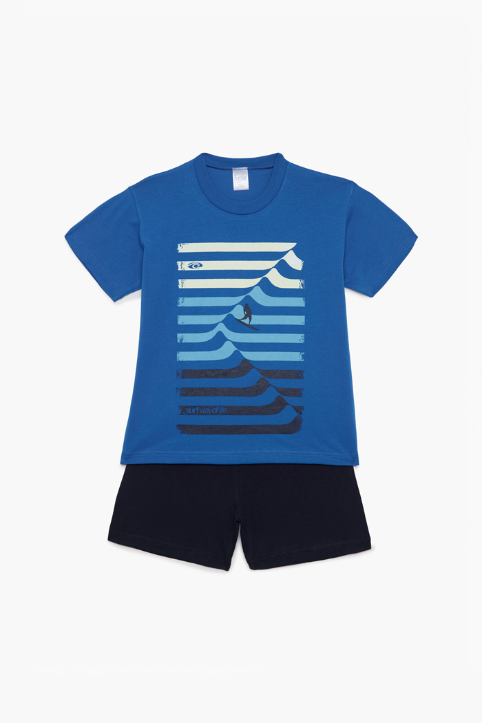 Royal blue Pretty Baby boys' pyjamas with short-sleeved top and shorts