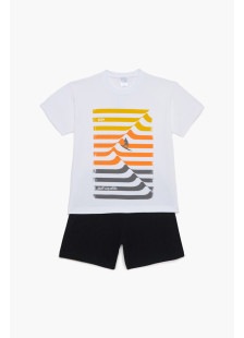 White Pretty Baby boys' pyjamas with short-sleeved top and shorts