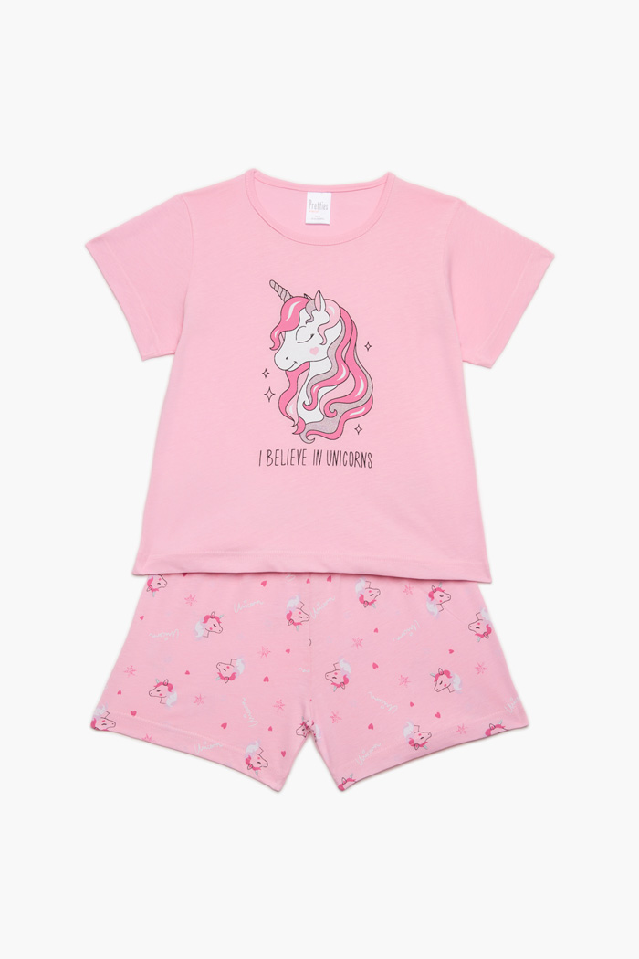 Pretty Baby girls’ pink unicorn pyjama set 63172