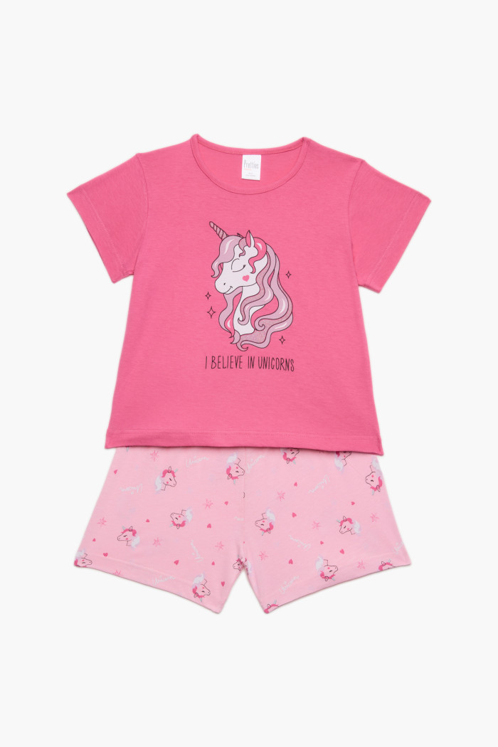 Pretty Baby girls’ pink unicorn pyjama set 63172