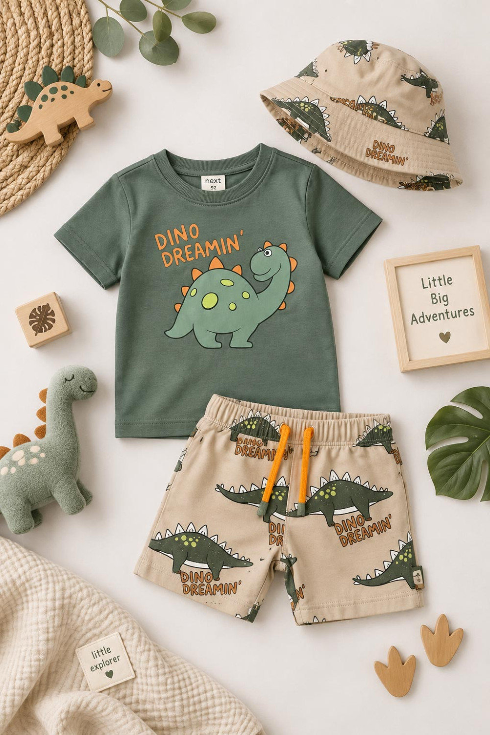 TRAX khaki baby boys' set with hat 49051