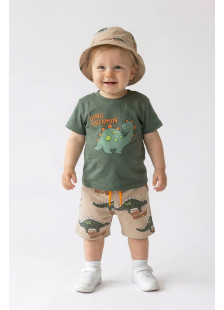 TRAX khaki baby boys' set with hat 49051