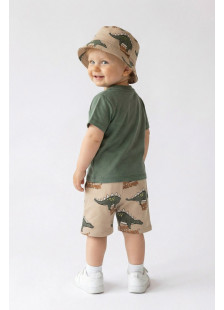 TRAX khaki baby boys' set with hat 49051