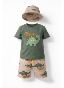 TRAX khaki baby boys' set with hat 49051