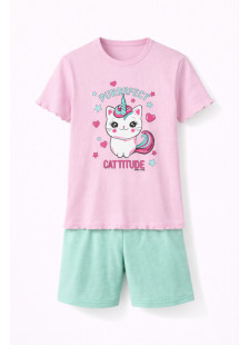 NINA CLUB girls' pink summer pyjamas NINA-150