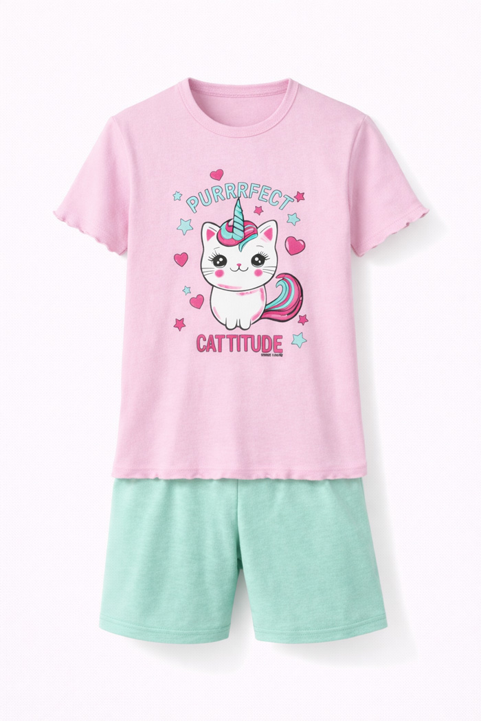 NINA CLUB girls' pink summer pyjamas NINA-150