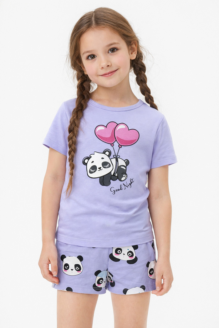 TRAX Girls’ Summer Pyjamas 49290 - Lilac