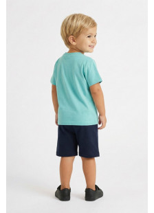 TRAX boys’ mint green summer set with short-sleeved T-shirt and Bermuda shorts