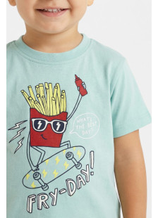 TRAX boys’ mint green summer set with short-sleeved T-shirt and Bermuda shorts