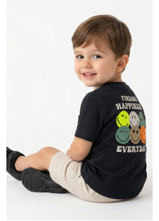 TRAX boys’ anthracite summer set with short-sleeved T-shirt and Bermuda shorts