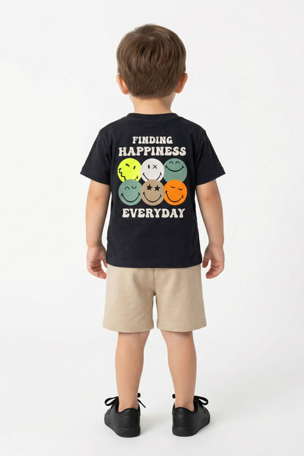 TRAX boys’ anthracite summer set with short-sleeved T-shirt and Bermuda shorts