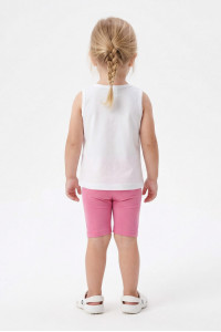 TRAX girls’ white top and fuchsia cycling leggings set, model 49224