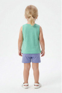 TRAX girls’ aqua green top and fuchsia cycling leggings set, model 49232