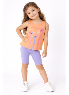TRAX girls’ mango top and pink cycling leggings set, model 47227-2
