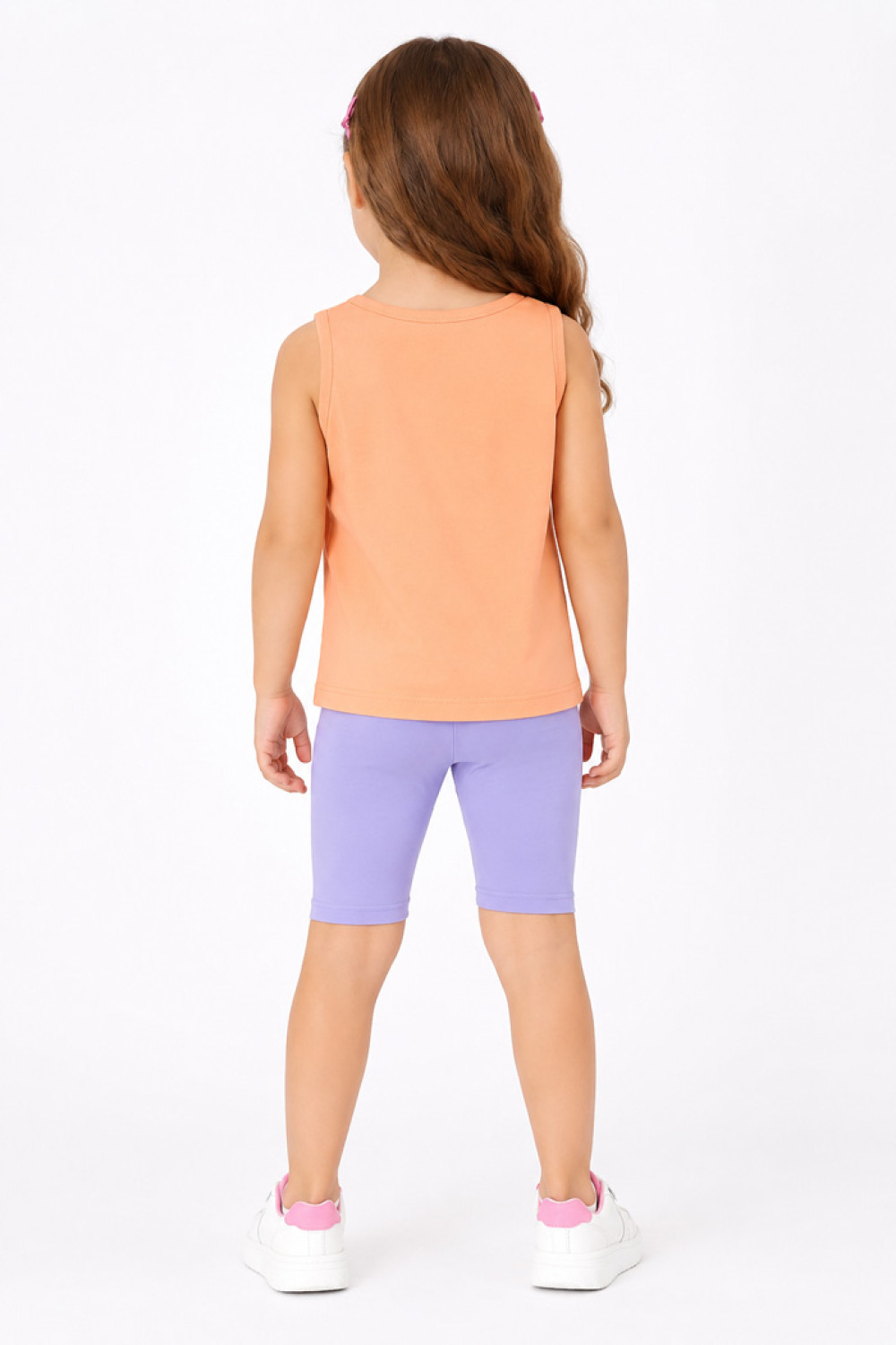 TRAX girls’ mango top and pink cycling leggings set, model 47227-2