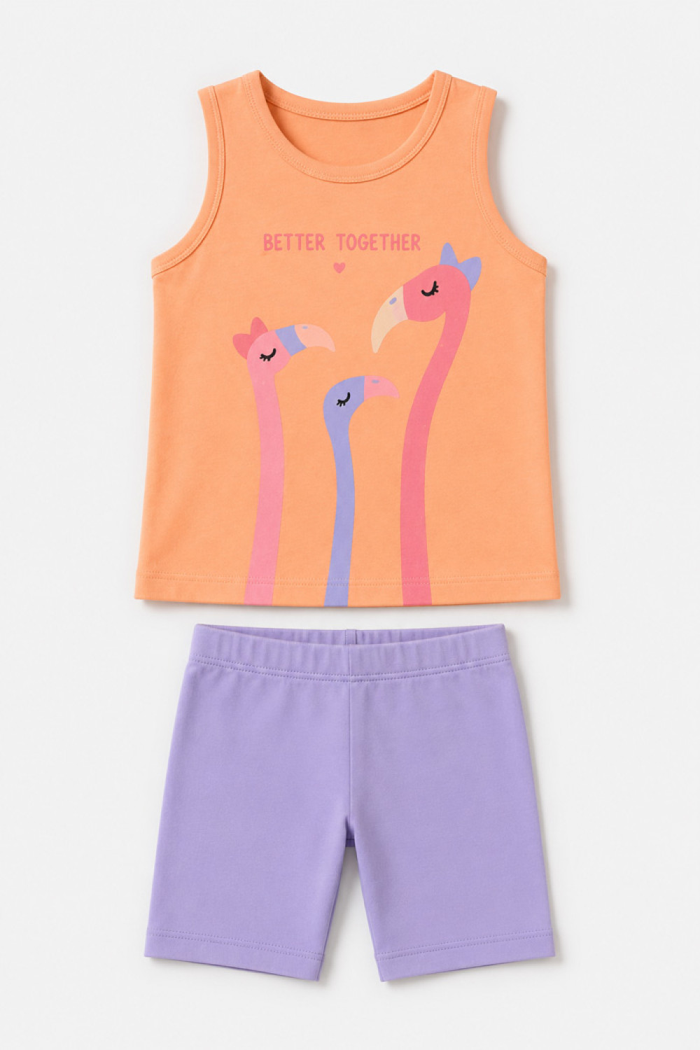 TRAX girls’ mango top and pink cycling leggings set, model 47227-2