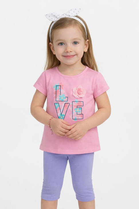 TRAX Girls’ Summer Leggings Set Pink 47261-3