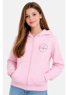 TRAX girls' pink hooded zip jacket