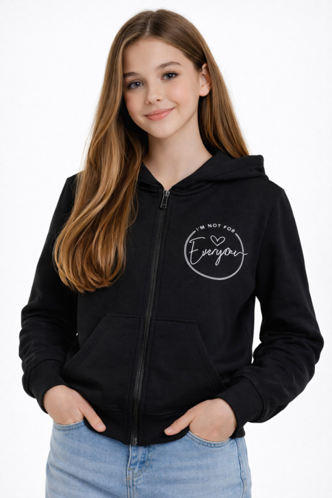 TRAX Girls' Hooded Zip Jacket Black 47113-3