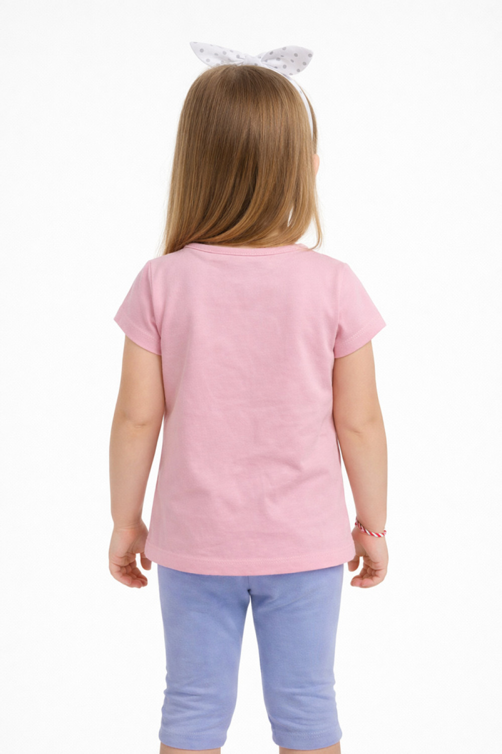 TRAX girls' powder pink summer top and leggings set