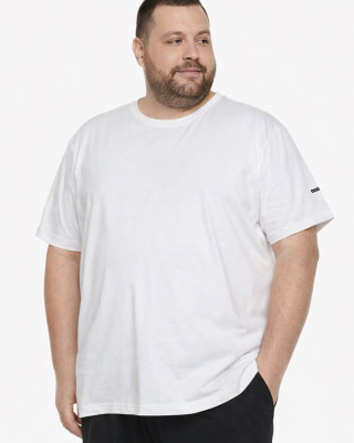 BODY MOVE Men's King Size T-Shirt White 821A-2