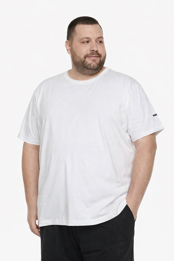 BODY MOVE Men's King Size T-Shirt White 821A-2