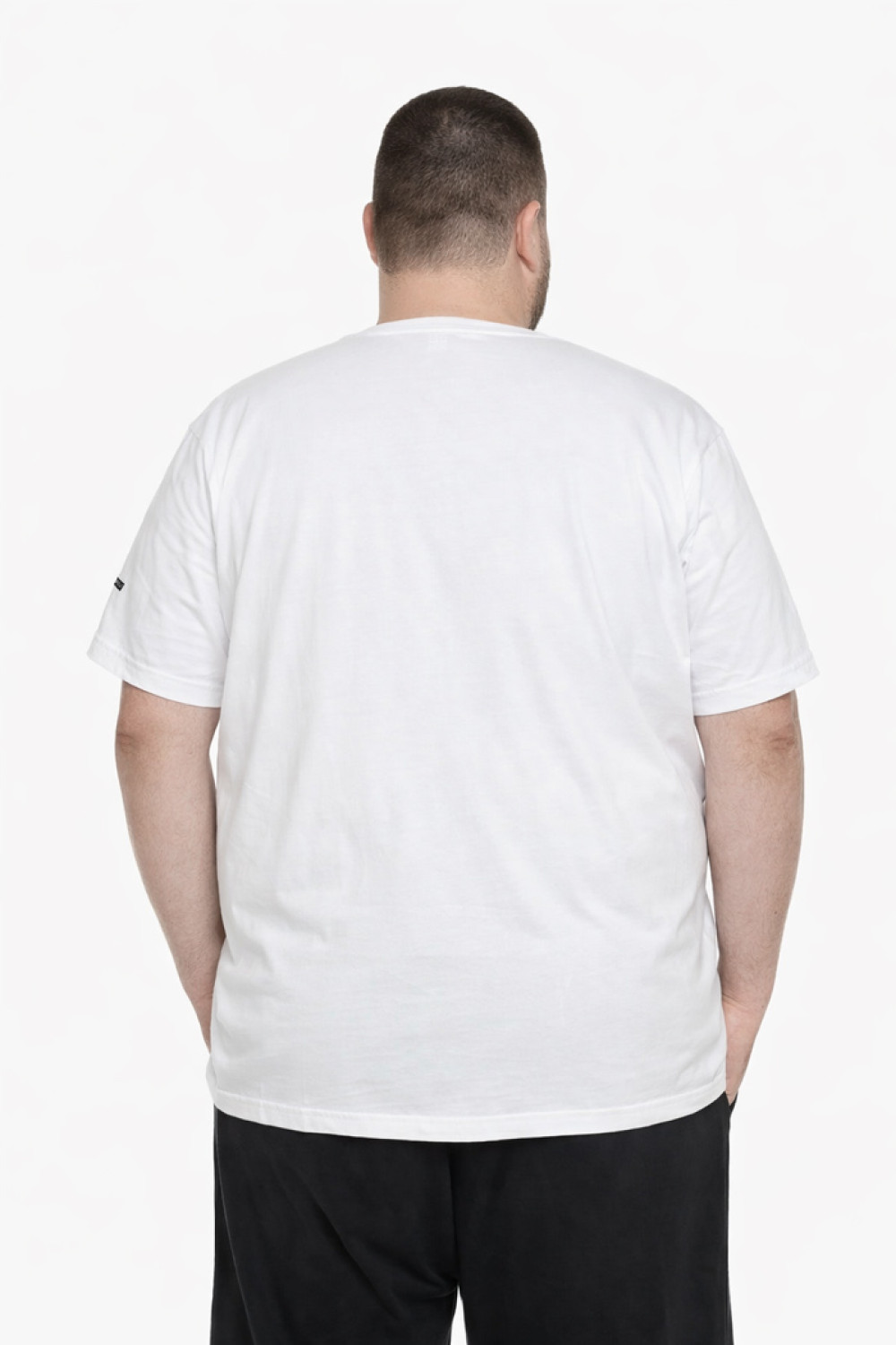 BODY MOVE men's white king size T-shirt