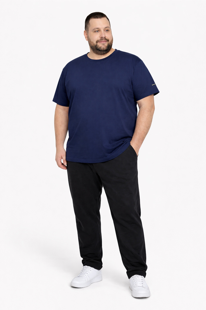 BODY MOVE men's dark blue king size T-shirt
