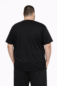 BODY MOVE men's black short-sleeved T-shirt 821A-4