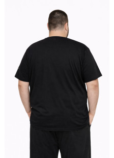 BODY MOVE men's black short-sleeved T-shirt 821A-4