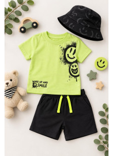 TRAX baby boys’ summer set with hat in light green