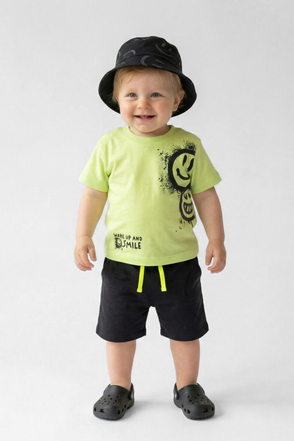 TRAX baby boys’ summer set with hat in light green