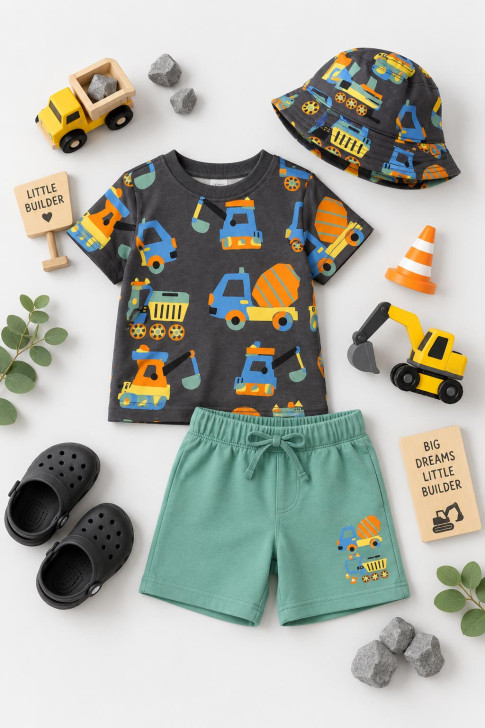 TRAX Baby Boys’ Summer Set with Hat 49056