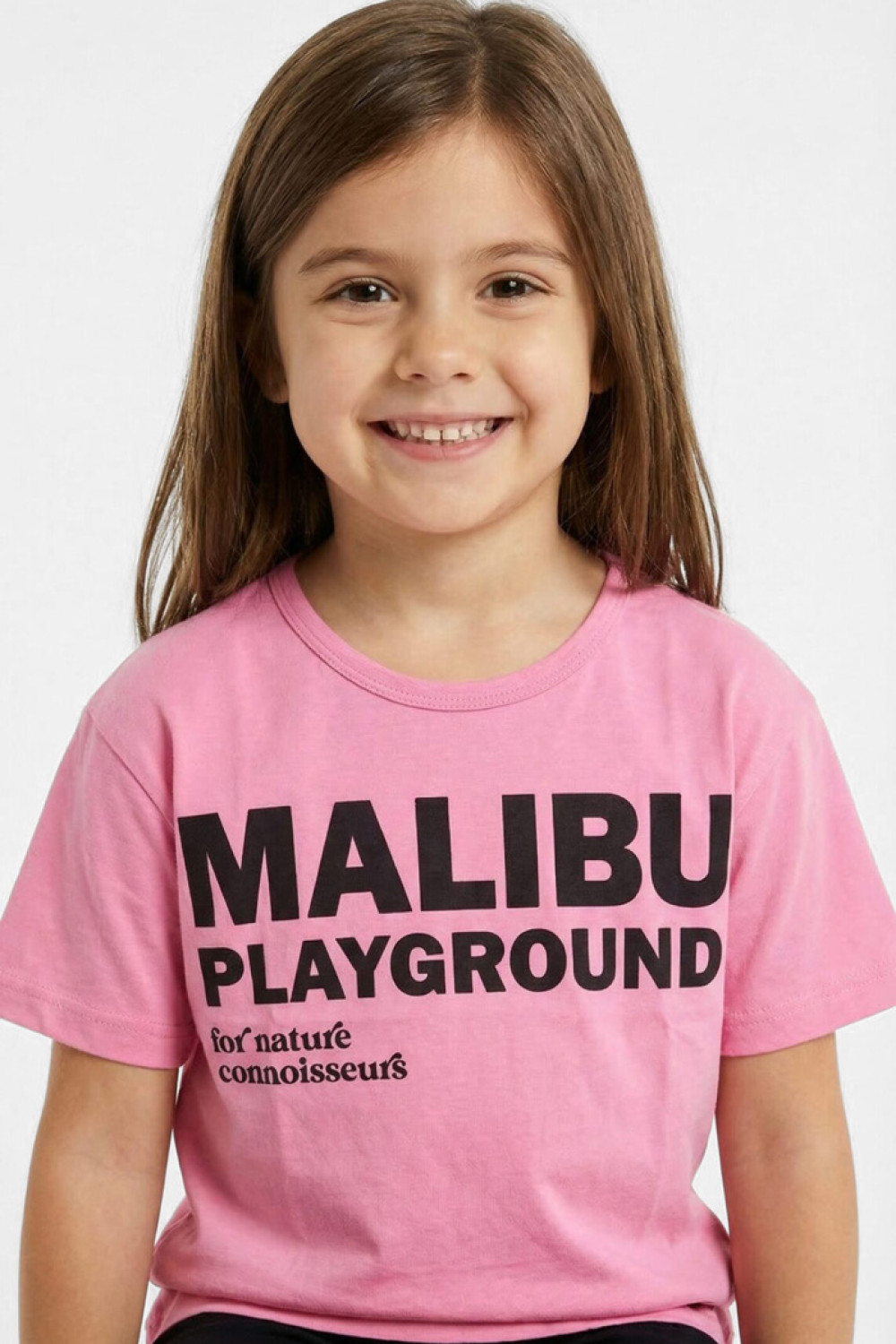 TRAX girls' pink Malibu Playground T-shirt and black biker shorts set