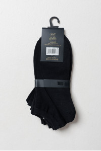SUPER Q&Y plain ankle socks three-pack