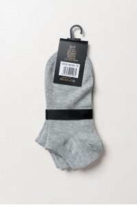 SUPER Q&Y plain ankle socks three-pack